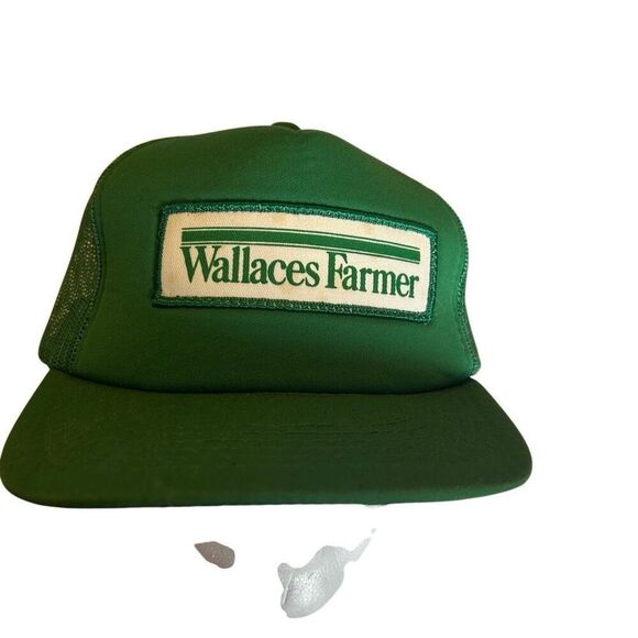 Wallaces Farmer Pennant Winner Hat Cap Vintage Some Stains - Picture 4 of 5